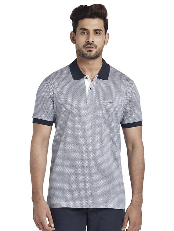 blue printed polo t-shirt - 17768702 - Zoom Image - 1
