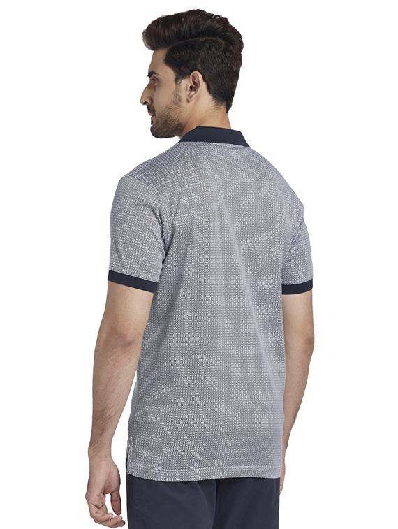 blue printed polo t-shirt - 17768702 - Zoom Image - 3
