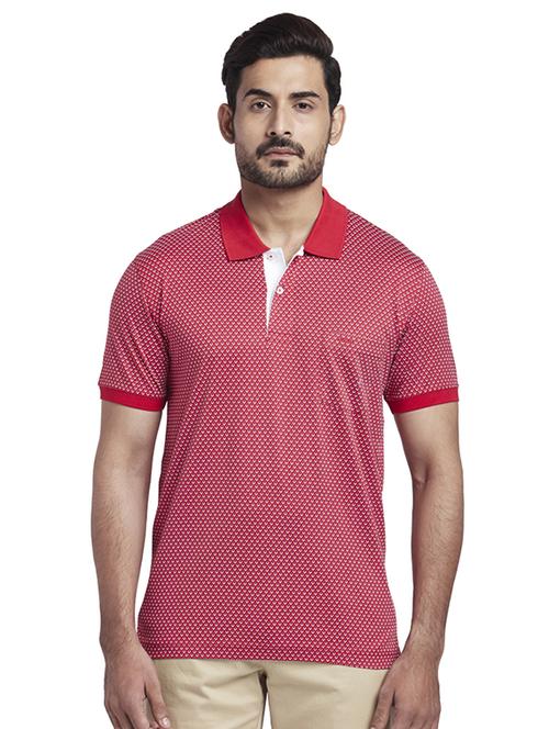 red printed polo t-shirt - 17768704 - Standard Image - 1