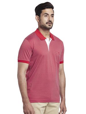red printed polo t-shirt - 17768704 - Standard Image - 2