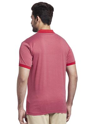 red printed polo t-shirt - 17768704 - Standard Image - 3
