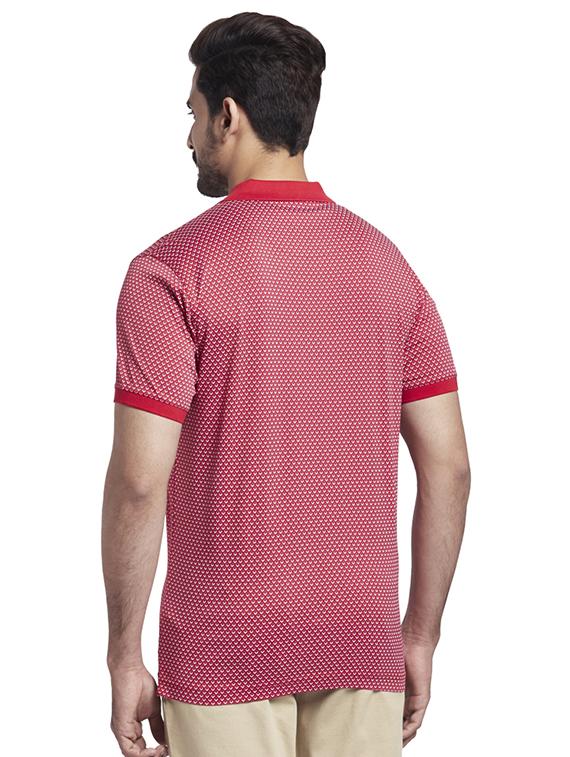 red printed polo t-shirt - 17768704 - Zoom Image - 3
