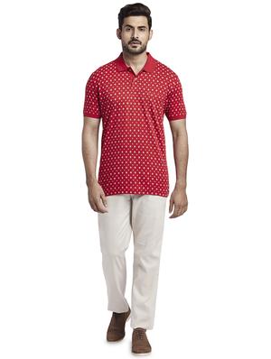 red printed polo t-shirt - 17768710 - Standard Image - 4