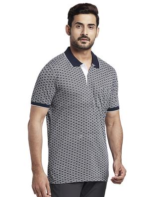 blue printed polo t-shirt - 17768711 - Standard Image - 2