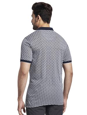 blue printed polo t-shirt - 17768711 - Standard Image - 3