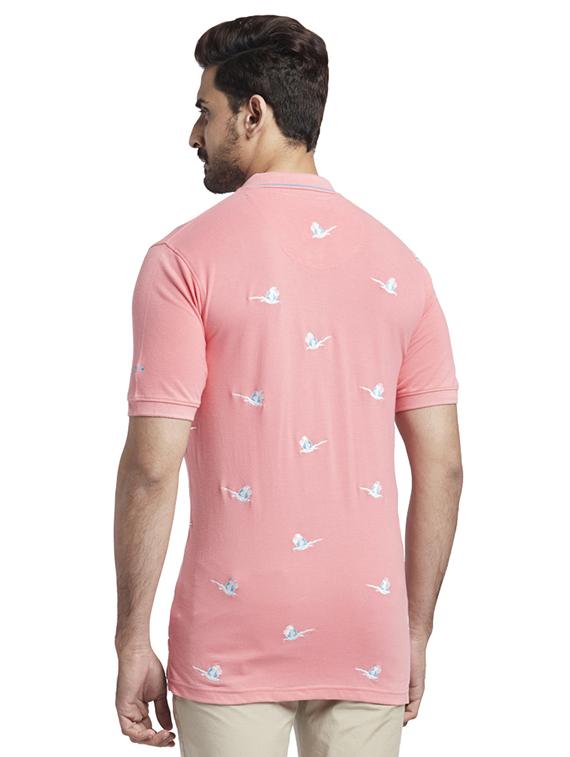 pink printed polo t-shirt - 17768720 - Zoom Image - 3