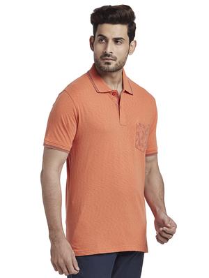orange solid polo t-shirt - 17768721 - Standard Image - 2
