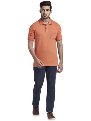 orange solid polo t-shirt - 17768721 - Standard Image - 4
