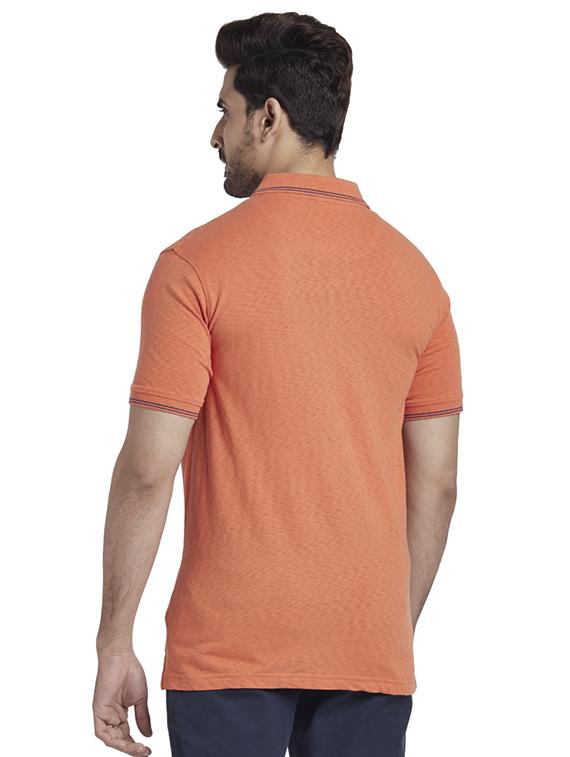 orange solid polo t-shirt - 17768721 - Zoom Image - 3