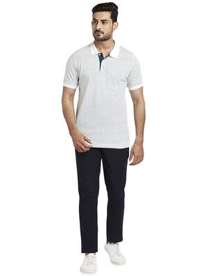 white printed polo t-shirt - 17768725 - Standard Image - 4