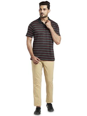 black striped polo t-shirt - 17768728 - Standard Image - 4