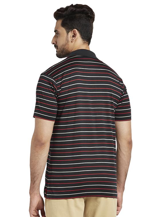 black striped polo t-shirt - 17768728 - Zoom Image - 3