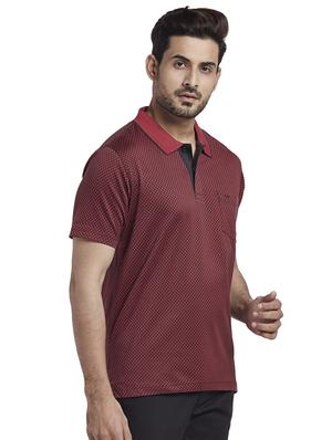 maroon checkered polo t-shirt - 17768734 - Standard Image - 2