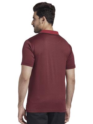 maroon checkered polo t-shirt - 17768734 - Standard Image - 3