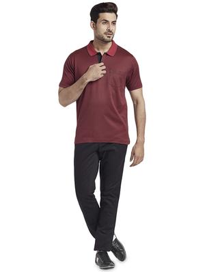 maroon checkered polo t-shirt - 17768734 - Standard Image - 4