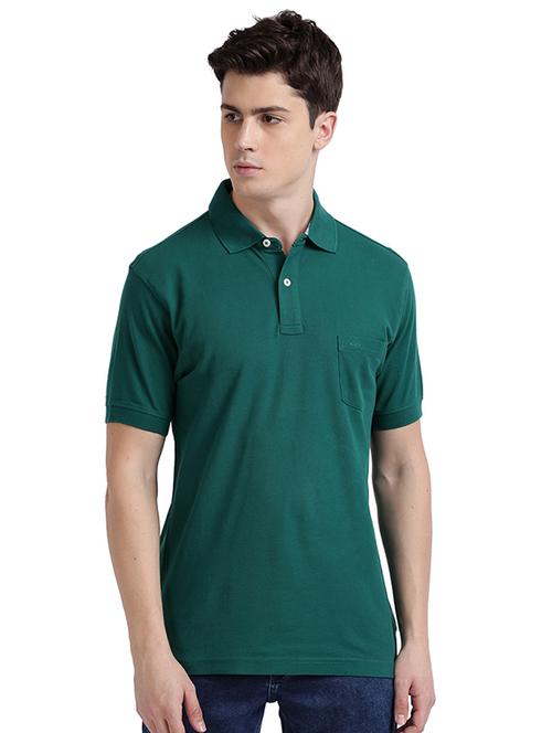 green solid polo t-shirt - 17768735 - Standard Image - 1