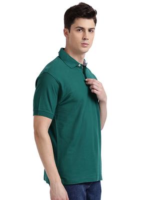 green solid polo t-shirt - 17768735 - Standard Image - 2