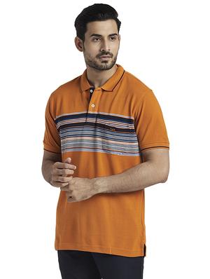 mustard striped polo t-shirt - 17768761 - Standard Image - 2