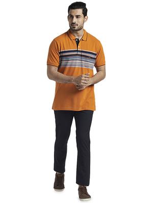 mustard striped polo t-shirt - 17768761 - Standard Image - 4