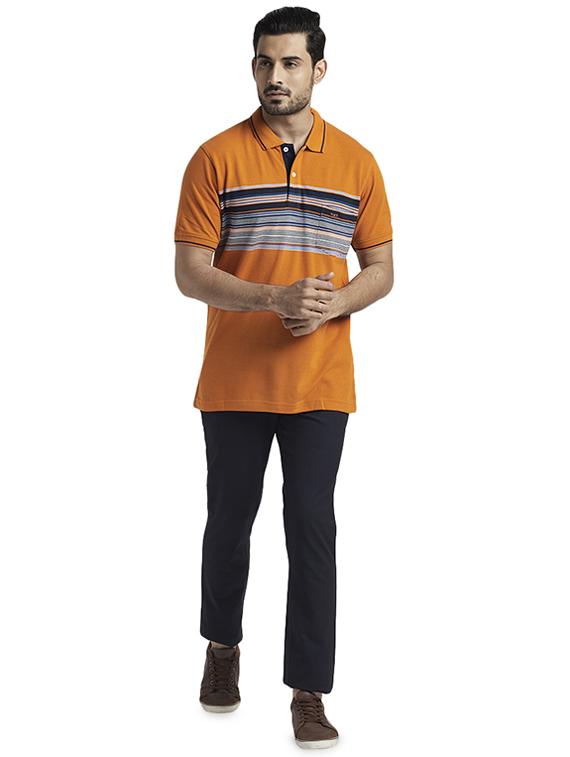 mustard striped polo t-shirt - 17768761 - Zoom Image - 4