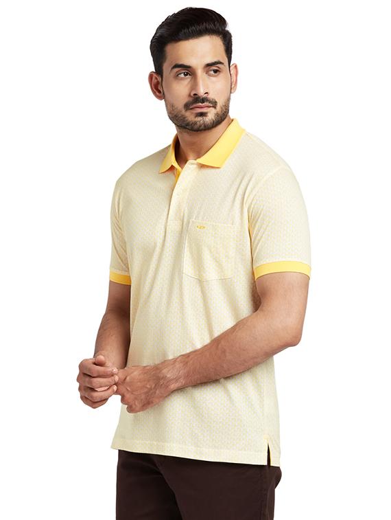 yellow printed polo t-shirt - 17768766 - Zoom Image - 2