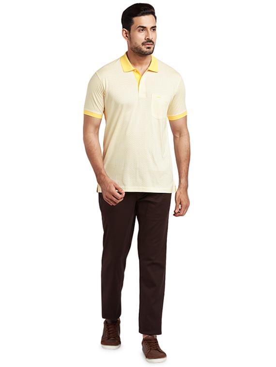 yellow printed polo t-shirt - 17768766 - Zoom Image - 4