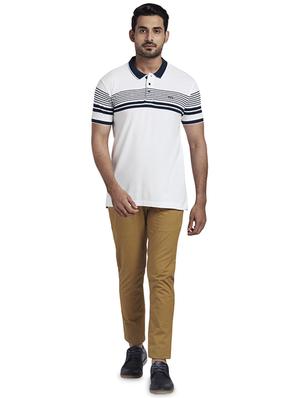 white striped polo t-shirt - 17768785 - Standard Image - 4
