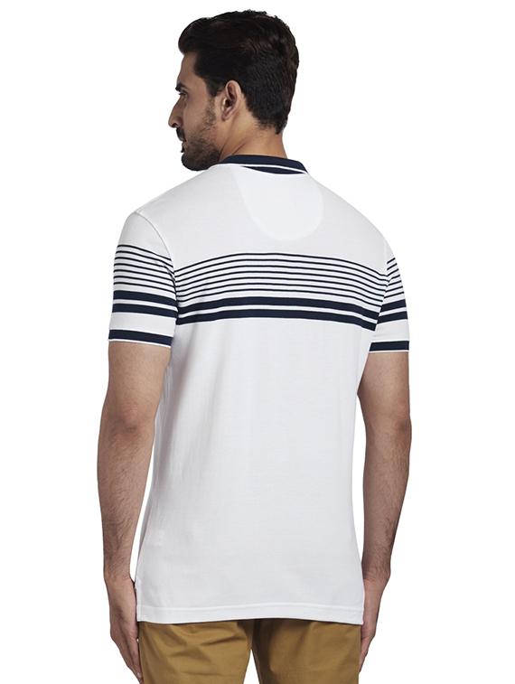 white striped polo t-shirt - 17768785 - Zoom Image - 3