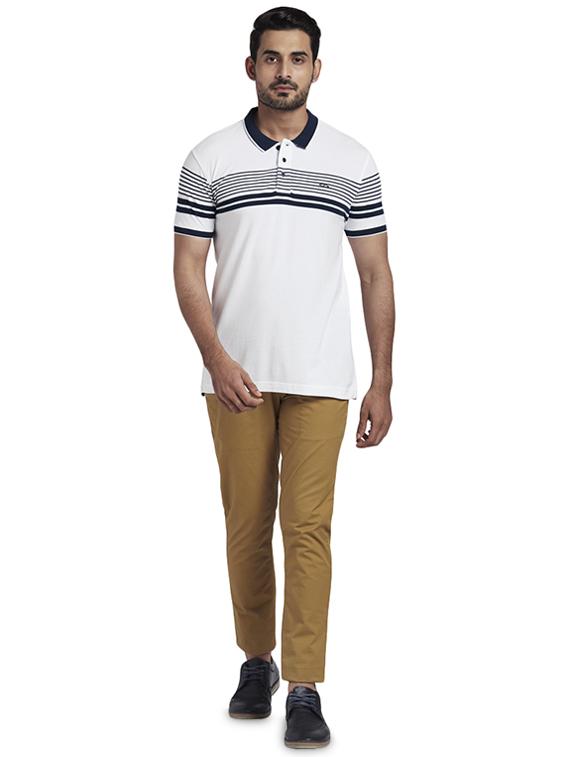 white striped polo t-shirt - 17768785 - Zoom Image - 4