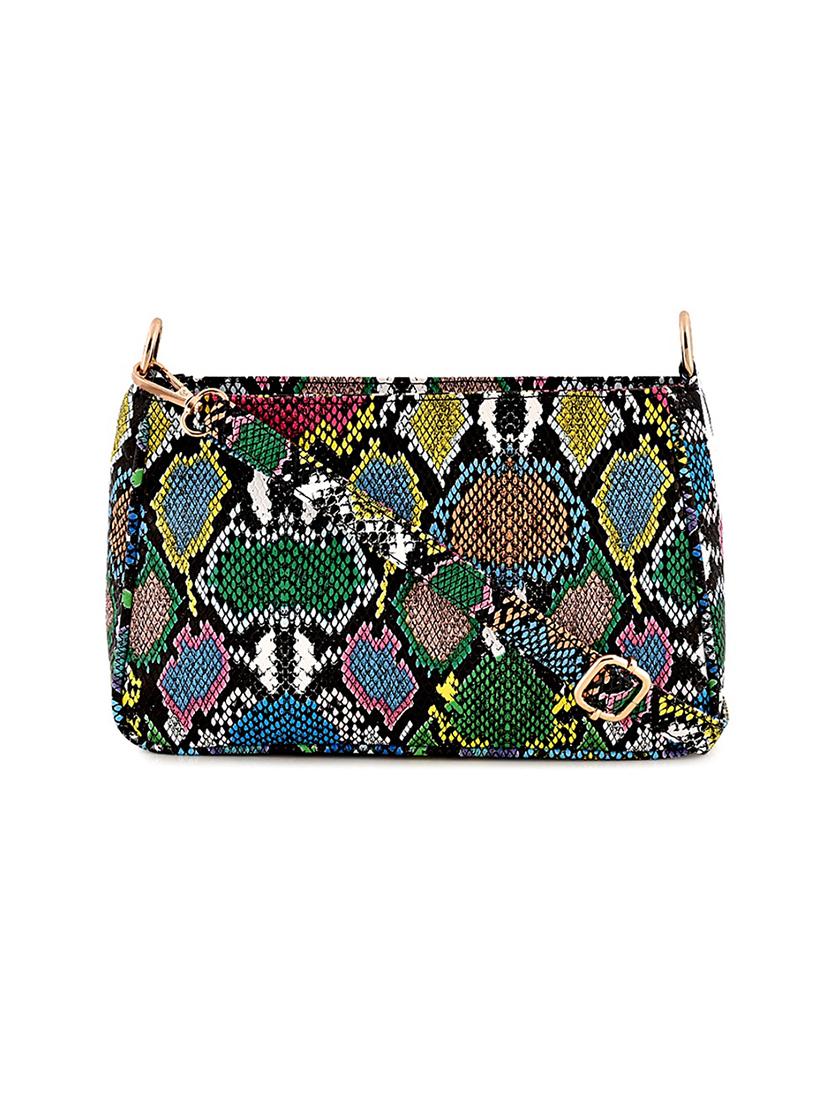 multi colored leatherette (pu) sling bag