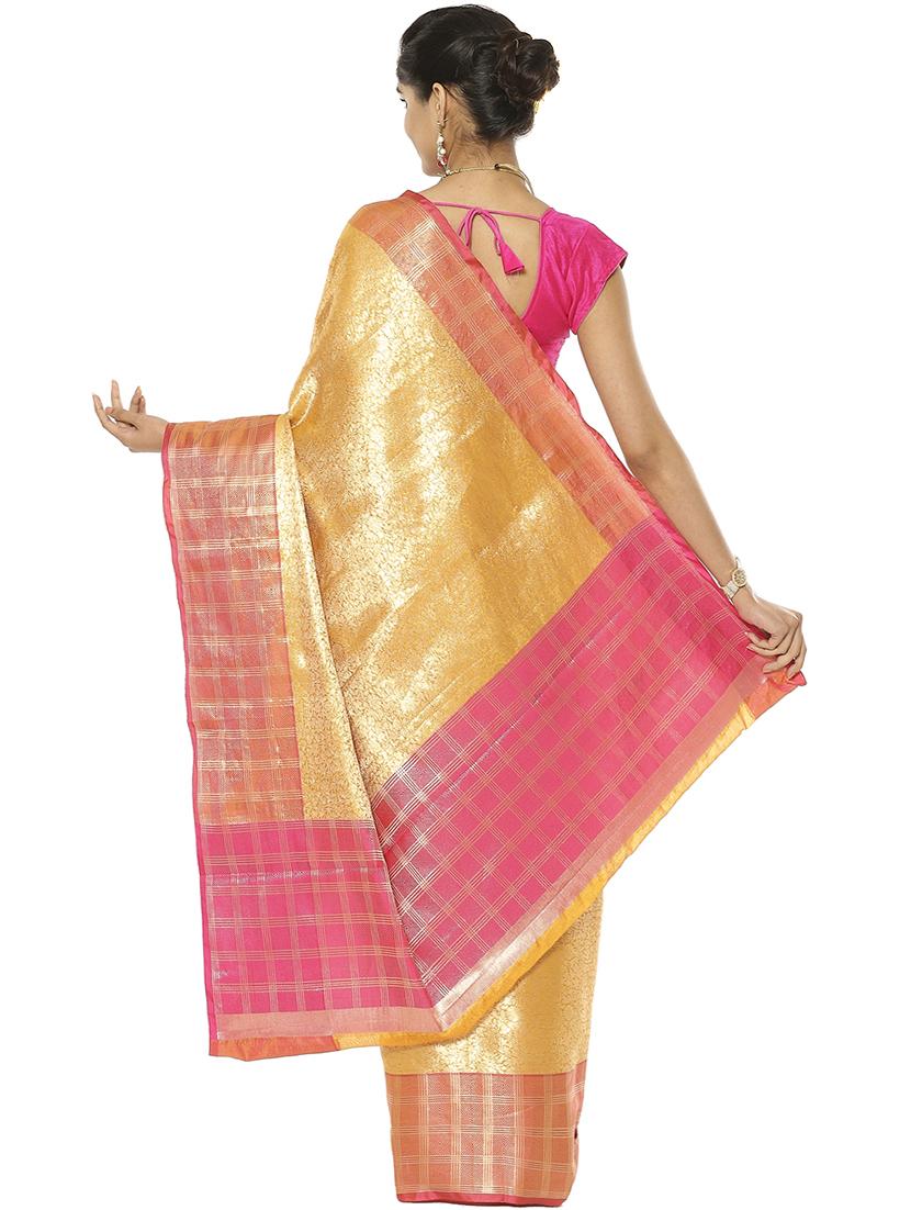 self design kanjivaram saree with blouse - 17769349 - Zoom Image - 2