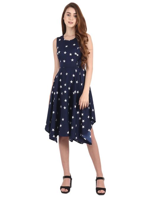 tie back asymmetric dress - 17769784 - Standard Image - 1