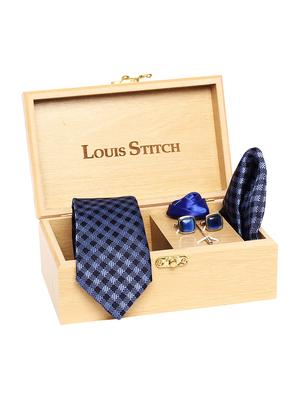 space blue silk tie - 17769833 - Standard Image - 5