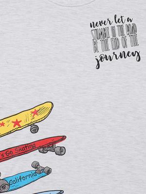 grey printed t-shirt - 17769931 - Standard Image - 3