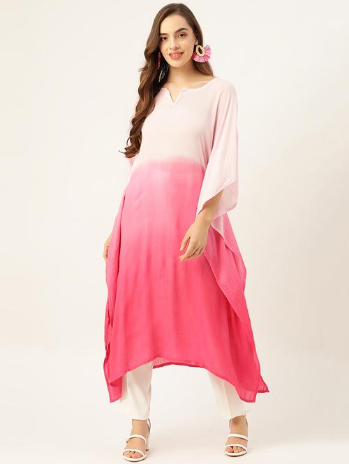 ombre kaftan kurta - 17770126 - Standard Image - 1
