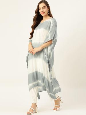 tie & dye kaftan kurta - 17770127 - Standard Image - 2