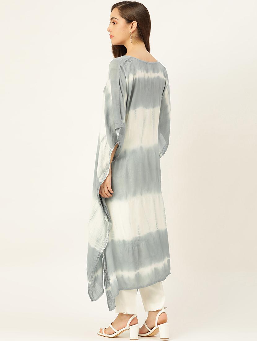 tie & dye kaftan kurta - 17770127 - Zoom Image - 3