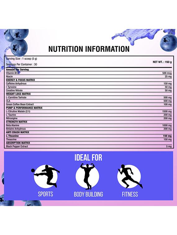 blue berry flavoured pre workout essential, 30 servings - 17771012 - Zoom Image - 4