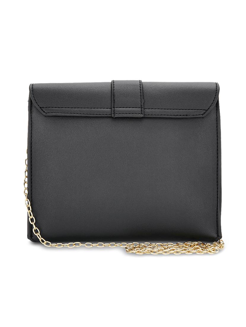 black leatherette (pu) regular sling bag - 17771061 - Zoom Image - 2
