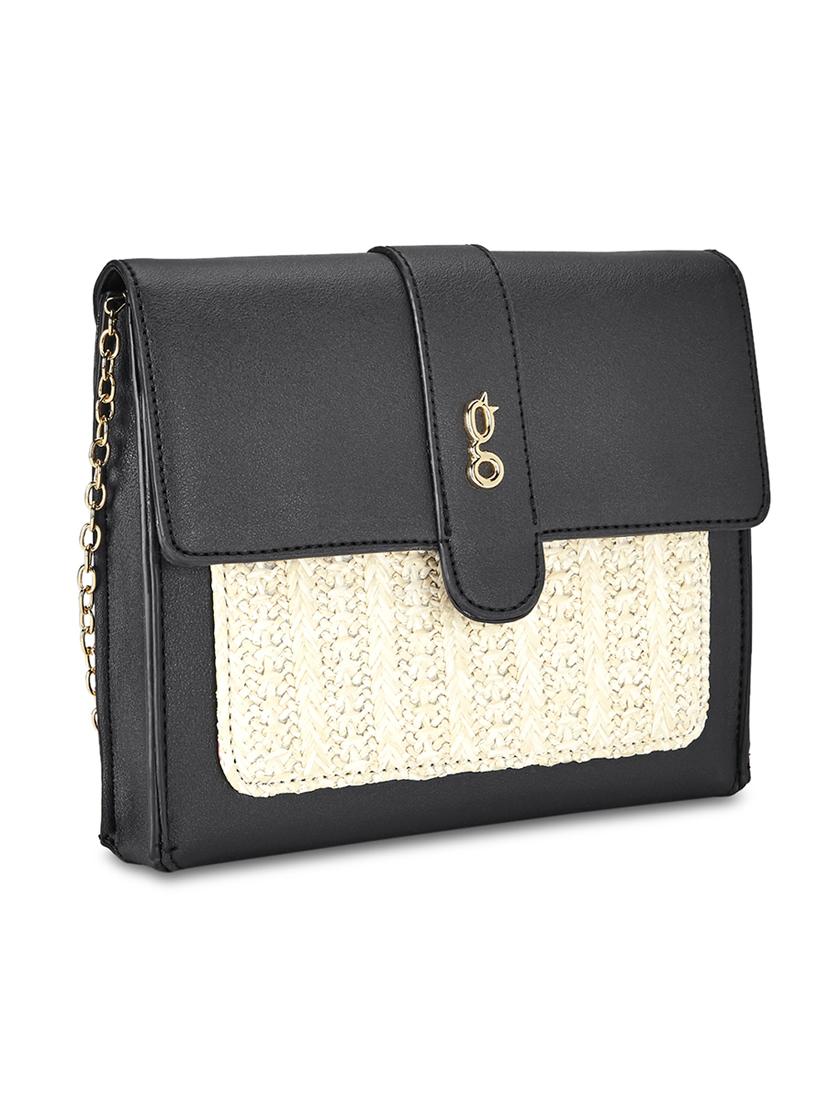 black leatherette (pu) regular sling bag - 17771061 - Zoom Image - 4