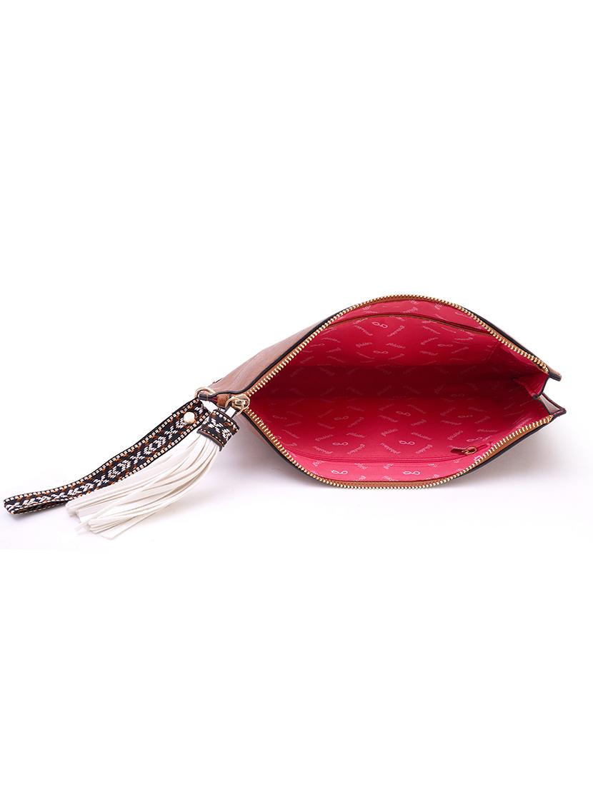 tan leatherette (pu) regular sling bag - 17771066 - Zoom Image - 3