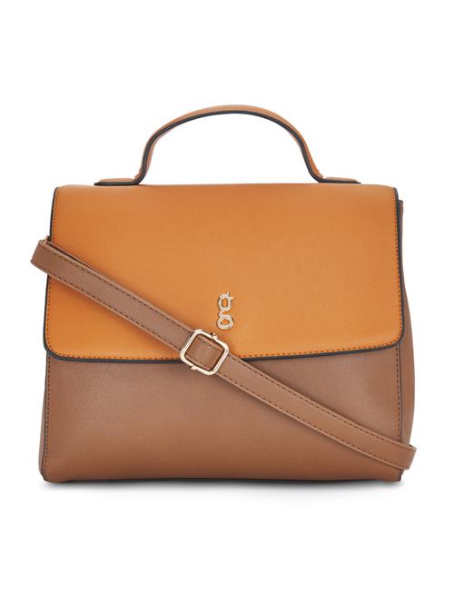 brown leatherette (pu) sling bag - 17771072 - Standard Image - 1