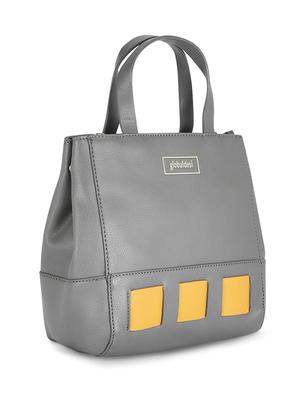 grey leatherette (pu) regular handbag - 17771073 - Standard Image - 4
