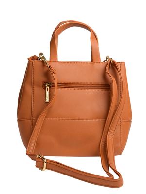 tan leatherette (pu) regular handbag - 17771074 - Standard Image - 2