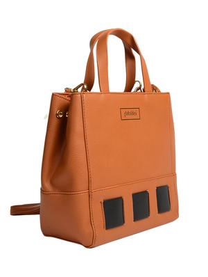 tan leatherette (pu) regular handbag - 17771074 - Standard Image - 4