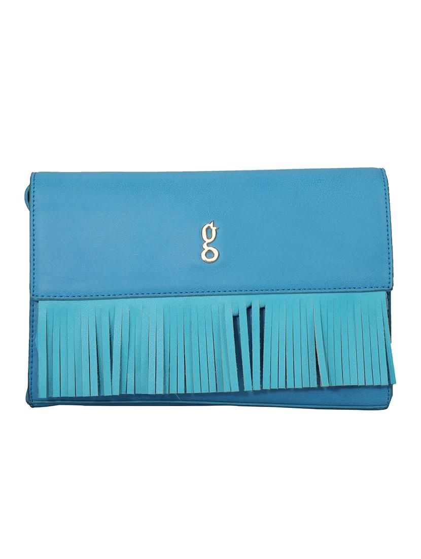 blue leatherette (pu) regular sling bag - 17771080 - Zoom Image - 1