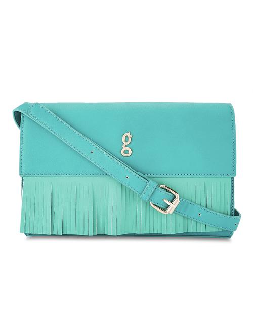 blue leatherette (pu) regular sling bag - 17771081 - Standard Image - 1
