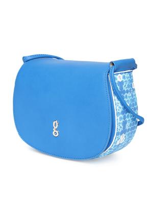 blue leatherette (pu) regular sling bag - 17771082 - Standard Image - 4