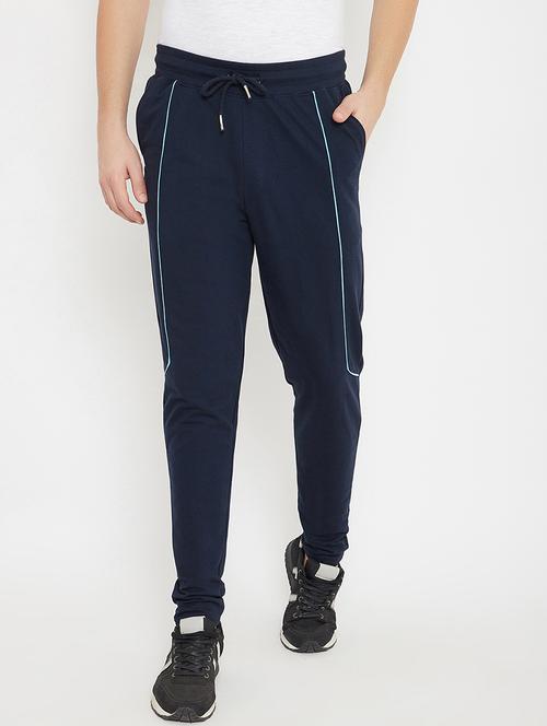 navy blue striped track pant - 17771121 - Standard Image - 1