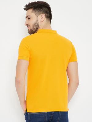 yellow solid polo t-shirt - 17771130 - Standard Image - 3